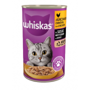 Whiskas Влажный корм для кошек от 1 года с курицей в соусе 400 гр